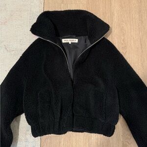 Free People Black Teddy Jacket